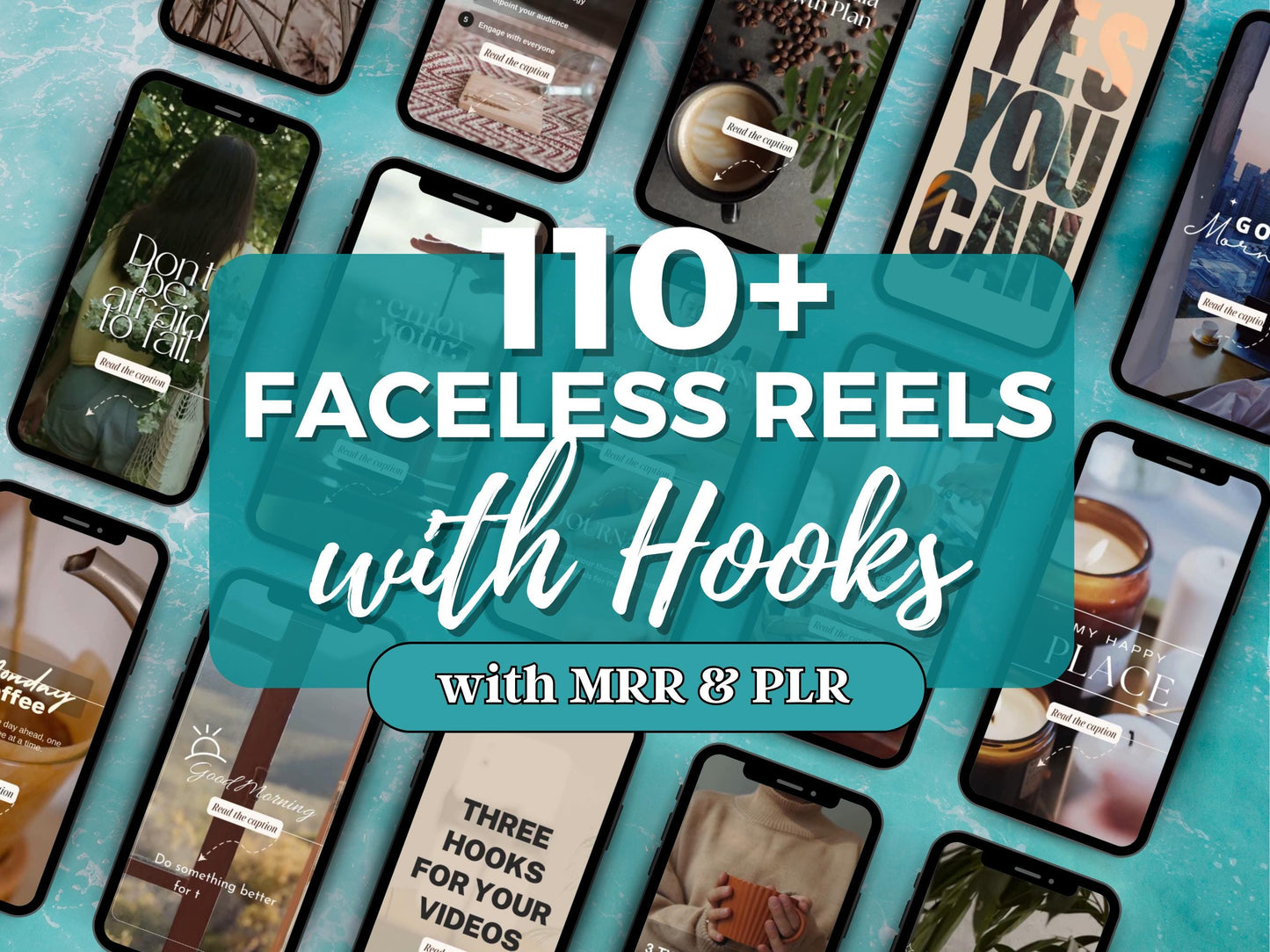 Faceless Reels Pack with MMR & PLR, 110 Editable Social Media Videos to Elevate Your Content Game