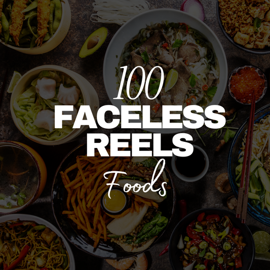 100 Faceless Food Reels Cooking Recipes Creative Engaging and Easy-to-Edit Food Videos for Instagram Templates Aesthetic Boost Engagement