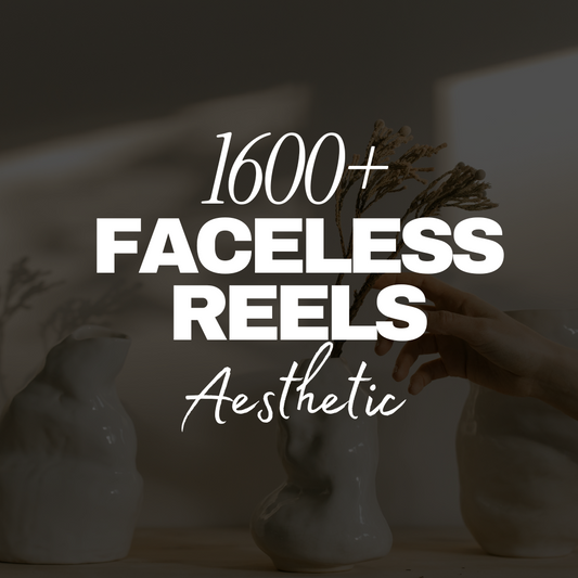 1600+ Aesthetic Faceless Reels Bundle for Instagram & TikTok Videos with MRR & PLR